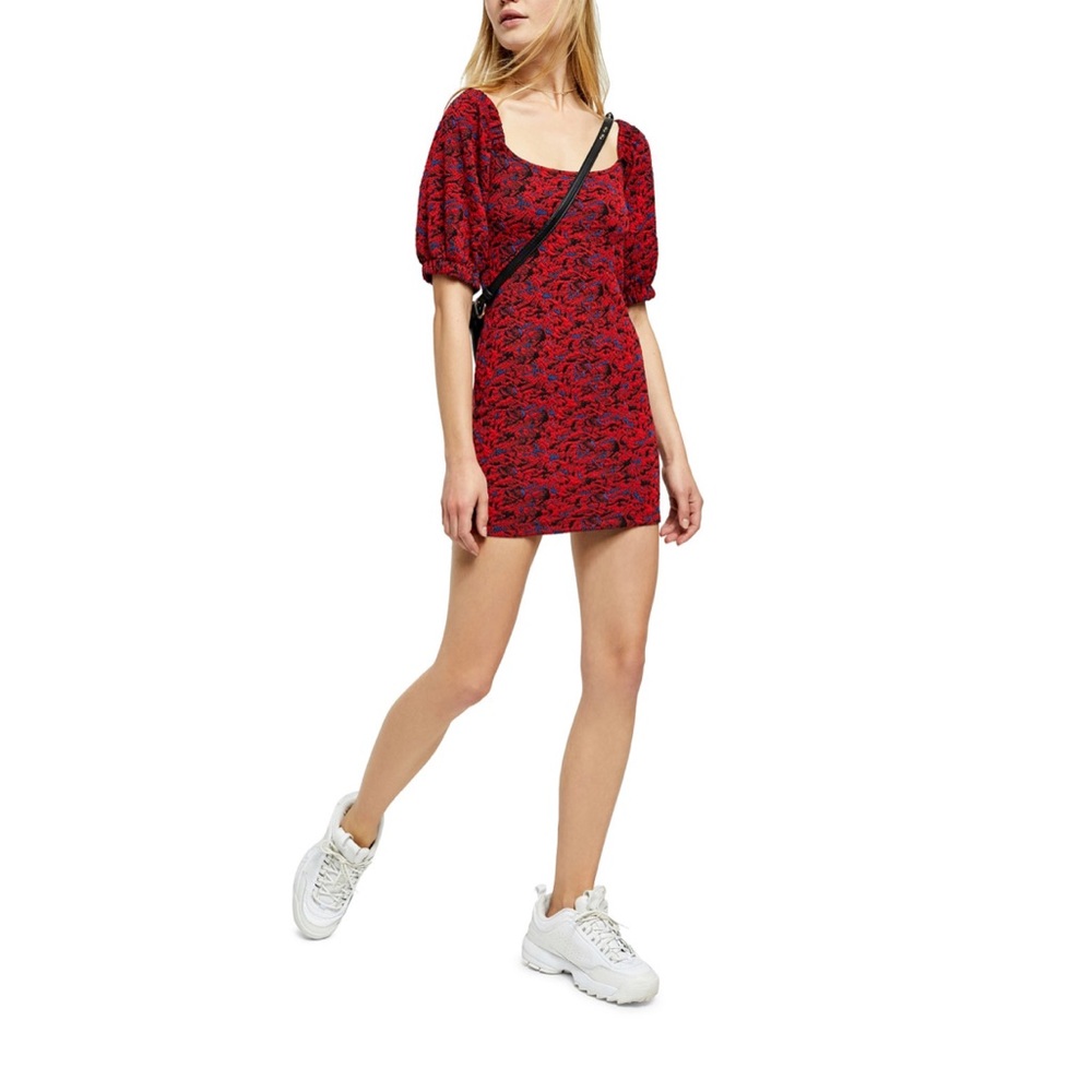 Free People Red Sunset Mini Dress